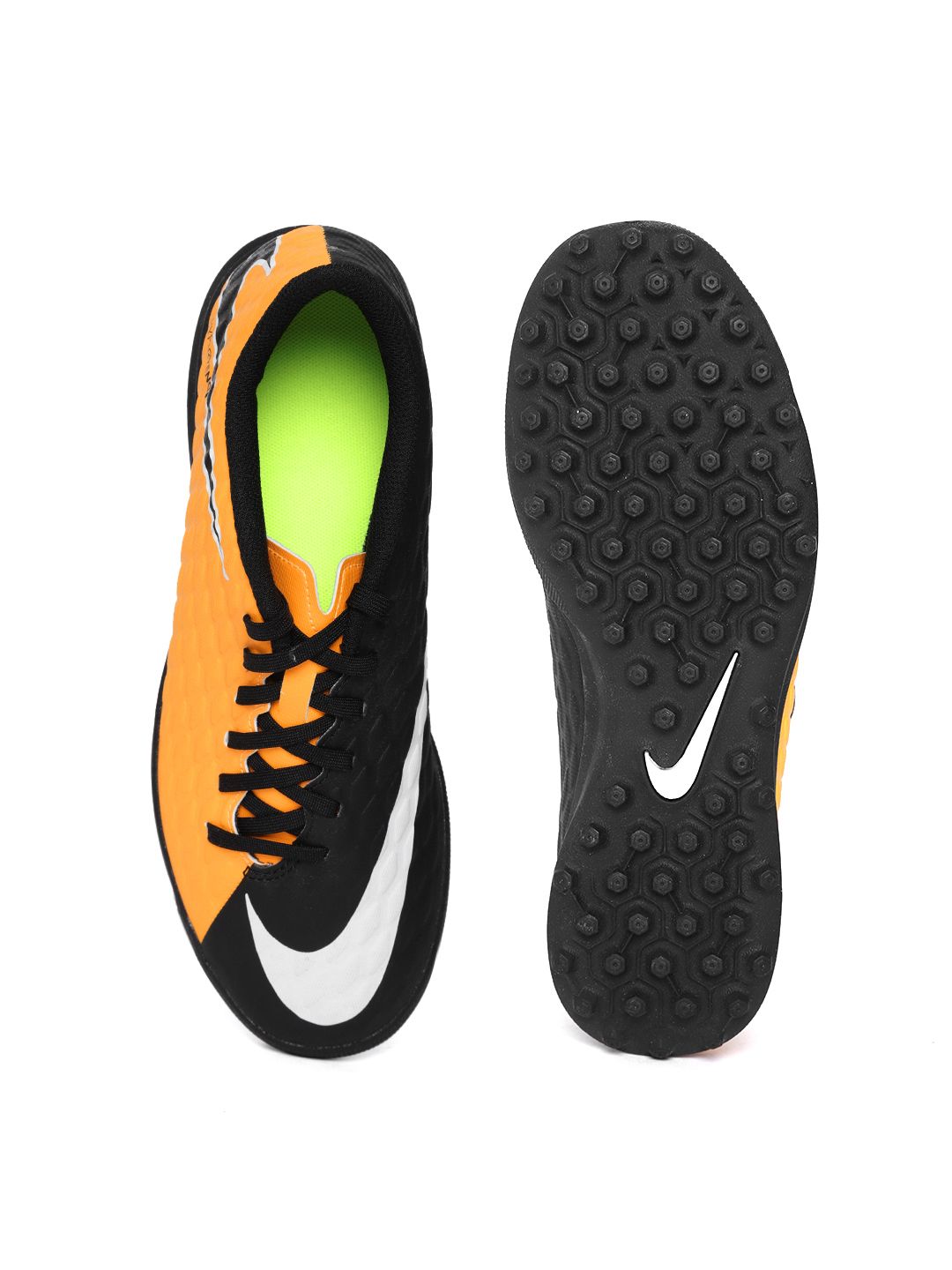 Buy Nike Men Mustard Yellow & Black Hypervenomx Phade III Turf