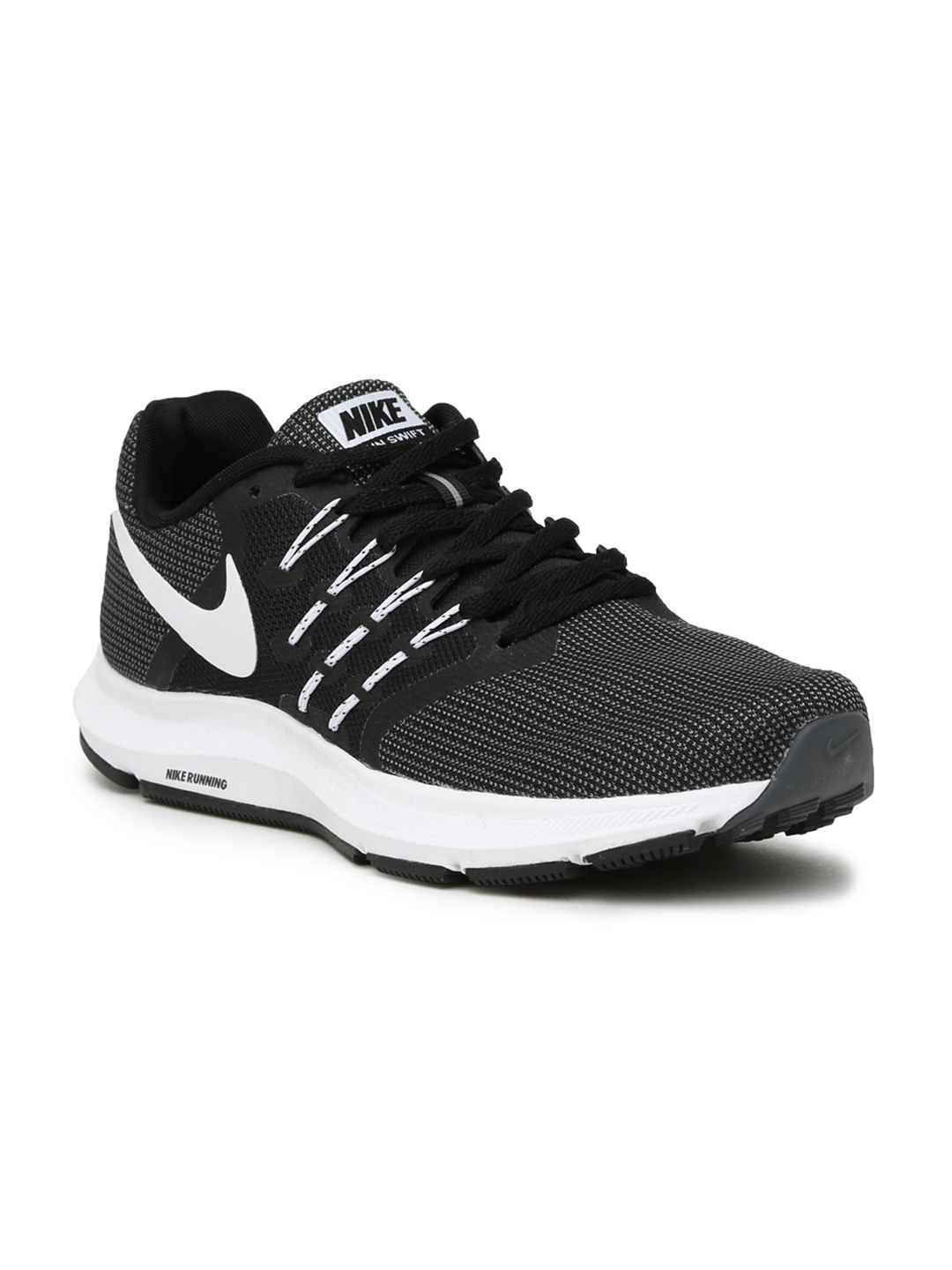 Nike Men Black & Charcoal Grey RUN SWIFT Running Shoes