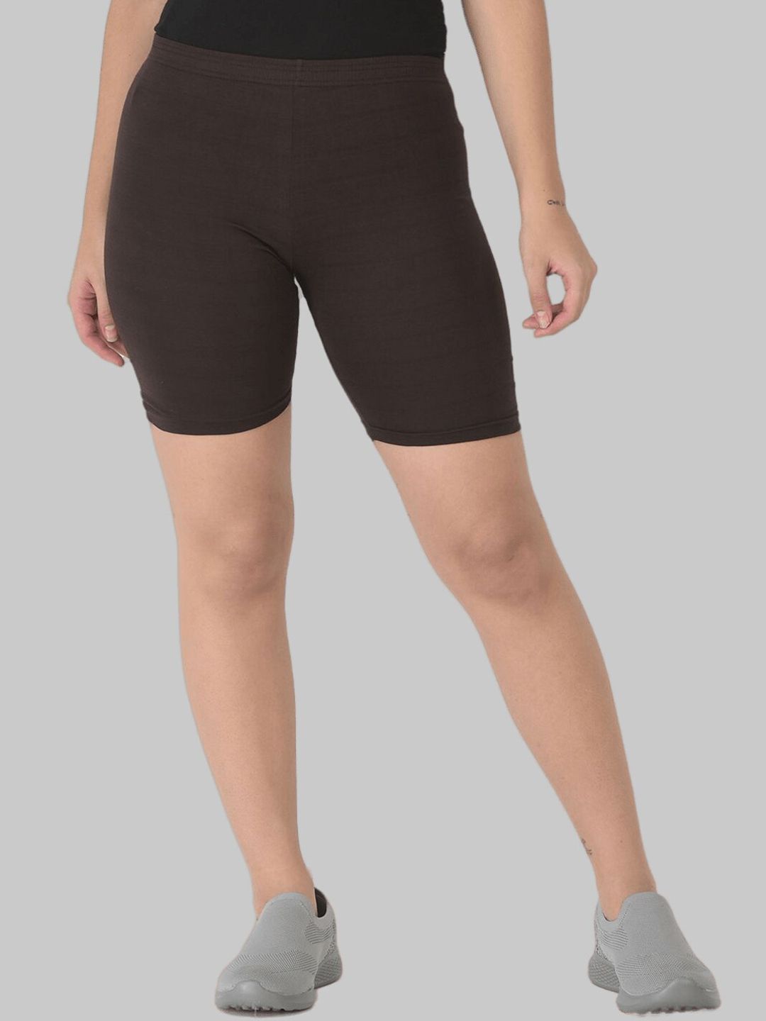 Dollar Missy Women Black Skinny Fit Cycling Sports Shorts Price in India