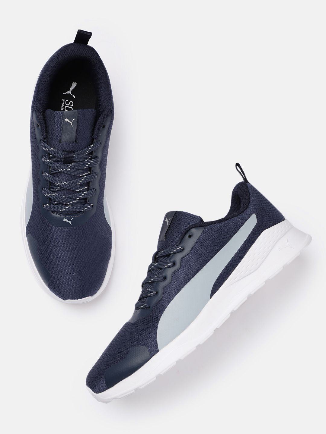 Puma Unisex Navy Blue Solid Kenton Regular Sneakers Price in India