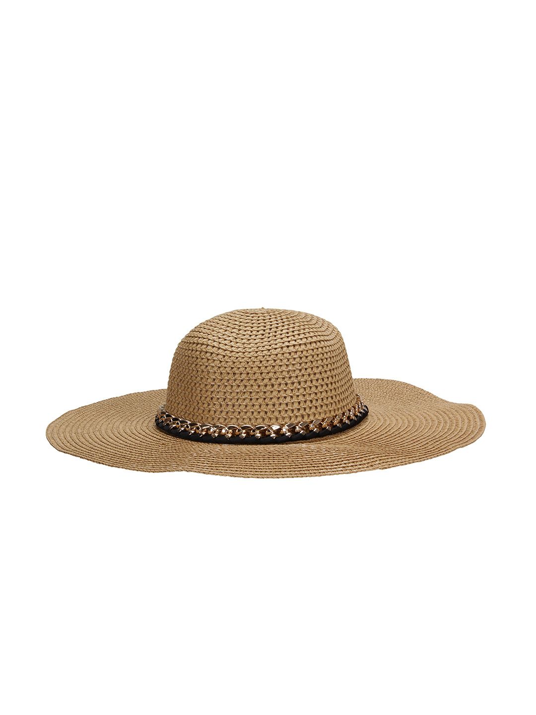 FabSeasons Women Brown Patterned Sun Hat Price in India
