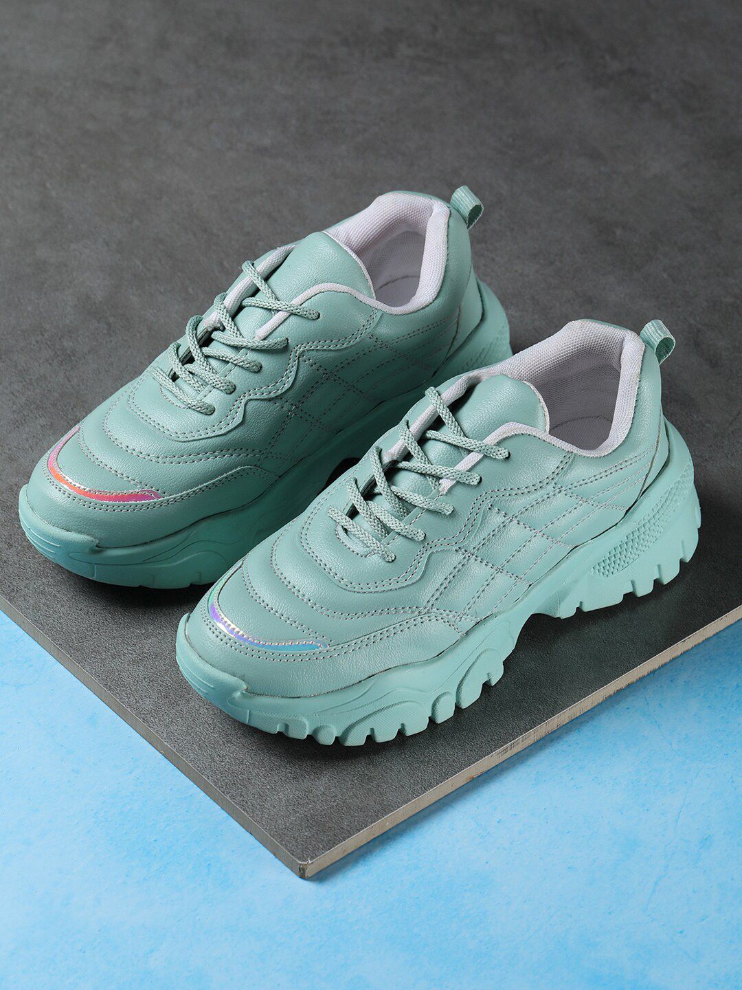 Shezone Women Sea Green Sneakers Price in India