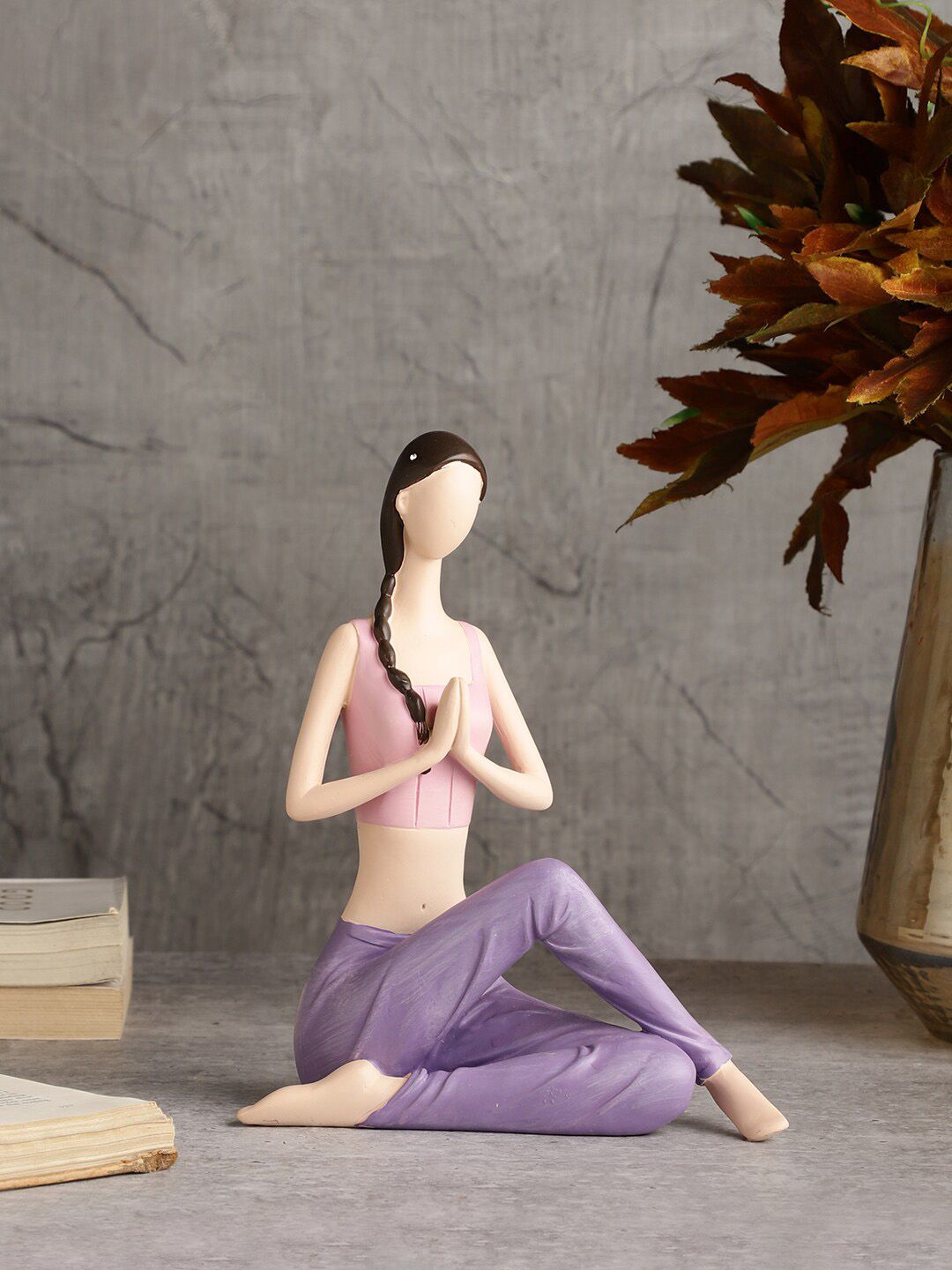 OddCroft Purple Namaste Yoga Figurine Showpiece Price in India