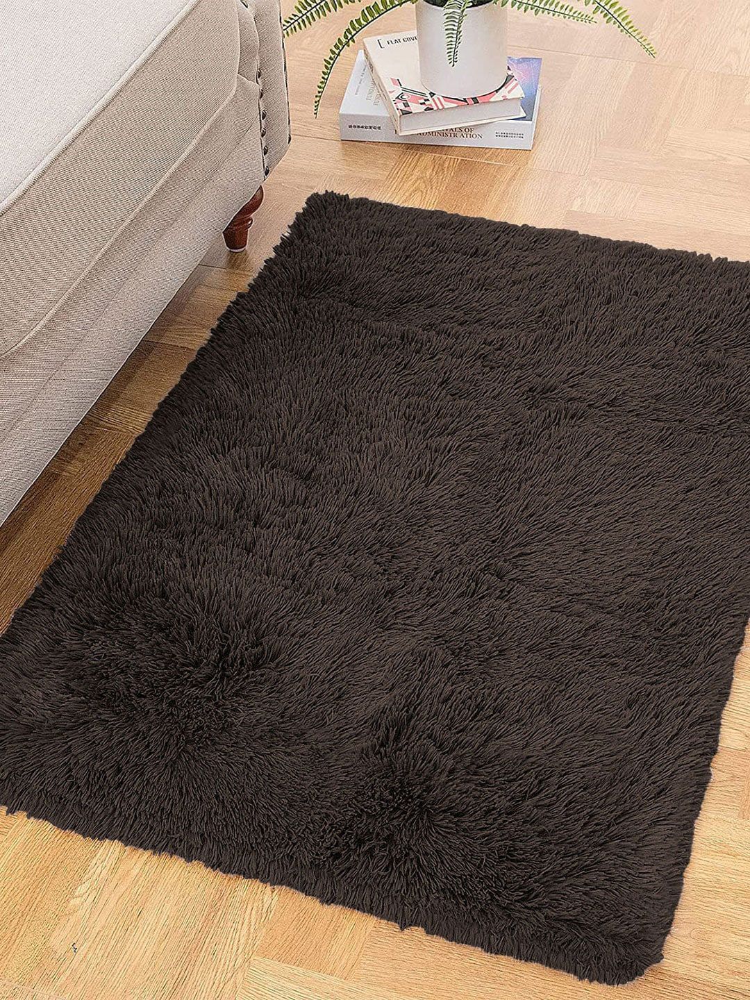 LUXEHOME INTERNATIONAL Brown Solid 2000 GSM Doormat Price in India