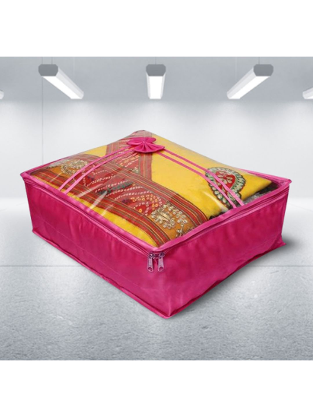 atorakushon Set Of 2 Solid Saree Cloth Storage Organizer Bag Price in India