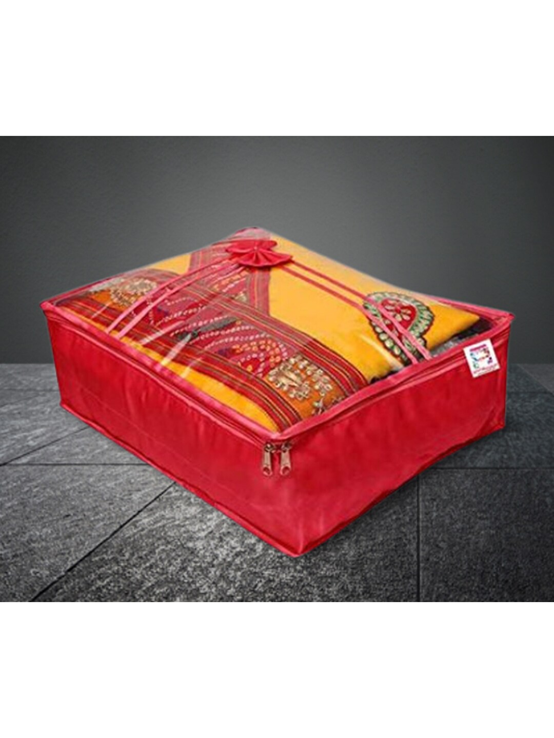 atorakushon Set Of 4 Solid Saree Cloth Storage Organizer Bag Price in India