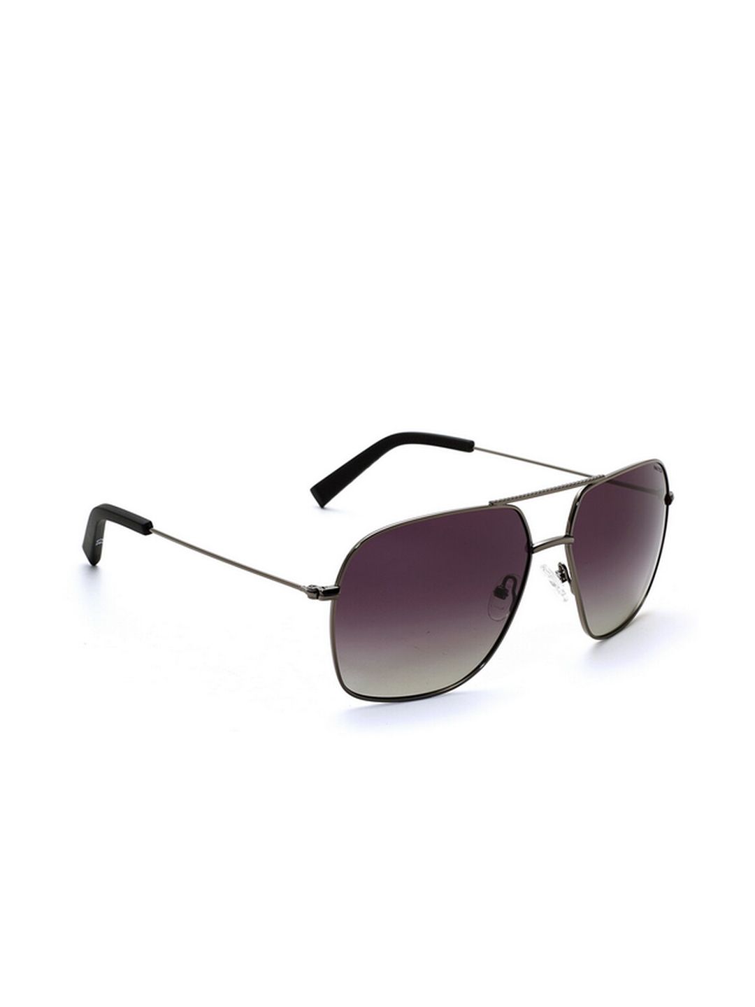Nautica Men Purple Lens & Gunmetal-Toned Square Sunglasses with Polarised and UV Protected Lens