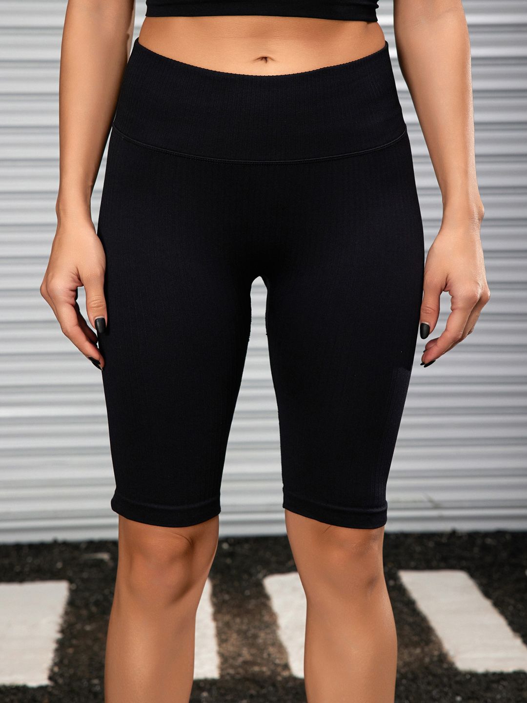 URBANIC Women Black Sports Shorts Price in India