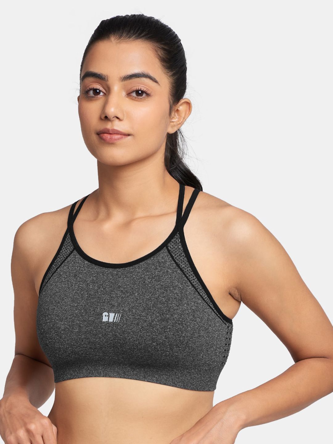 The Souled Store Charcoal Grey Workout Bra Price in India