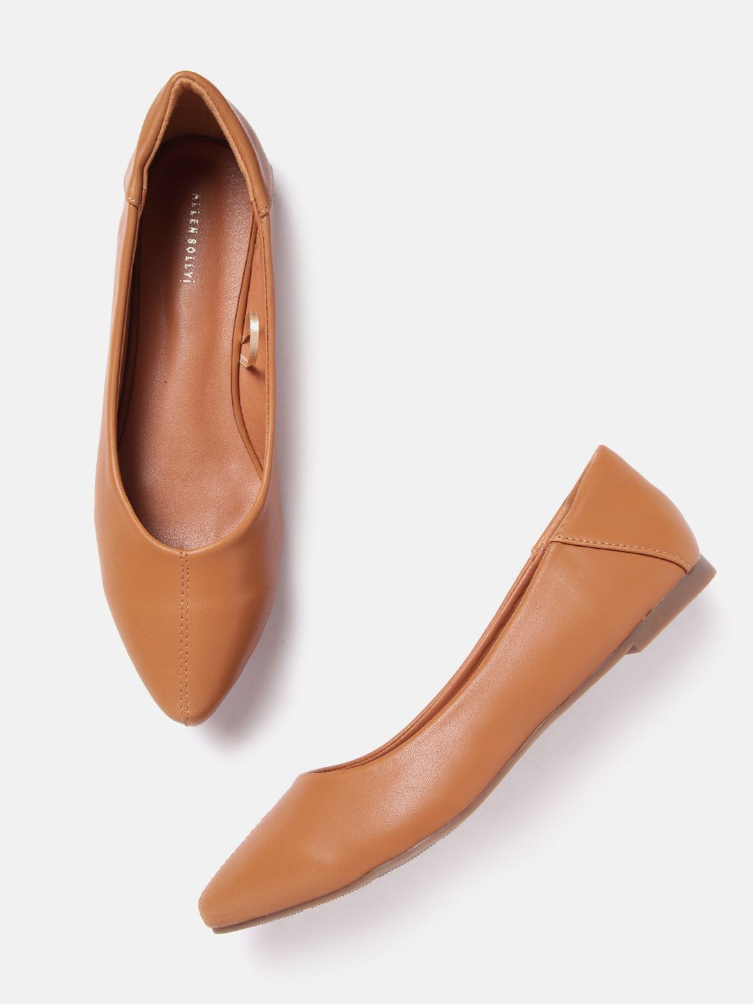 Allen Solly Women Tan Solid Ballerinas Price in India