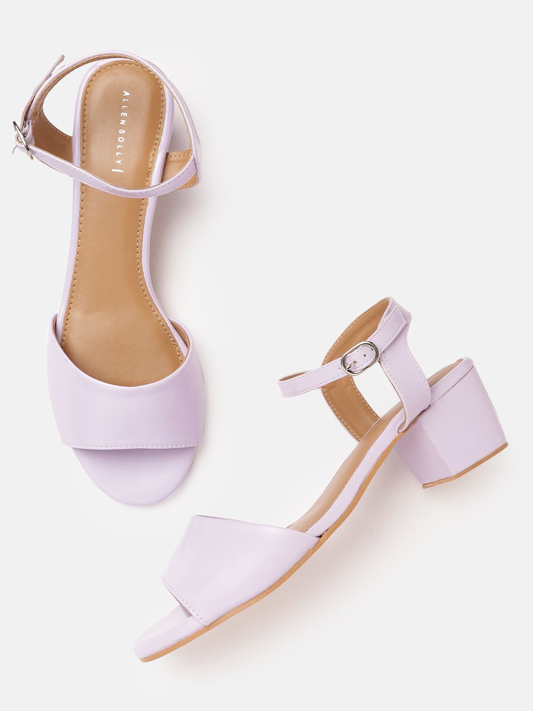 Allen Solly Women Lavender Solid Block Heels