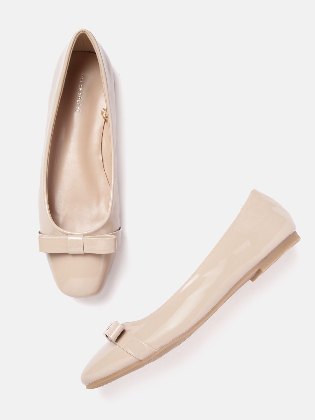 Allen Solly Women Nude-Coloured Ballerinas with Bow Detail