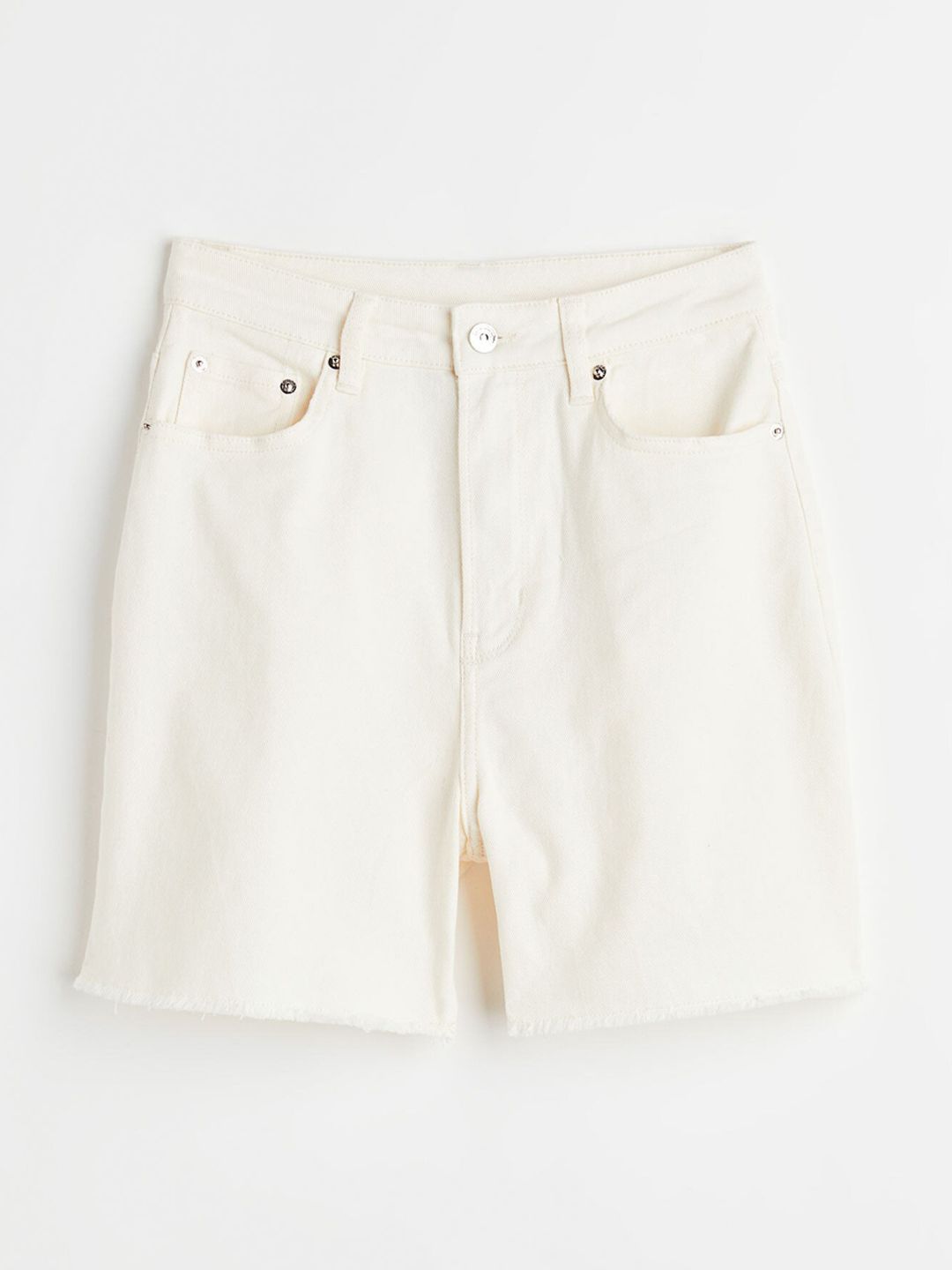 H&M Women White Twill Shorts Price in India