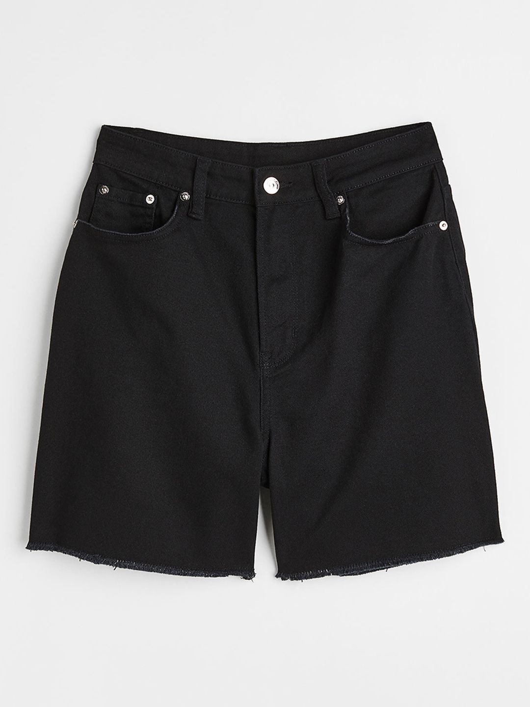 H&M Women Black Twill Shorts Price in India