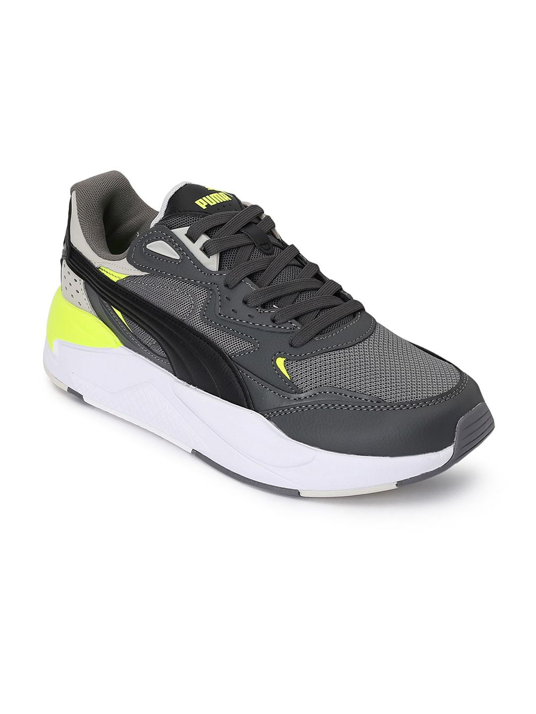 Puma Unisex Grey Woven Design Sneakers Price in India