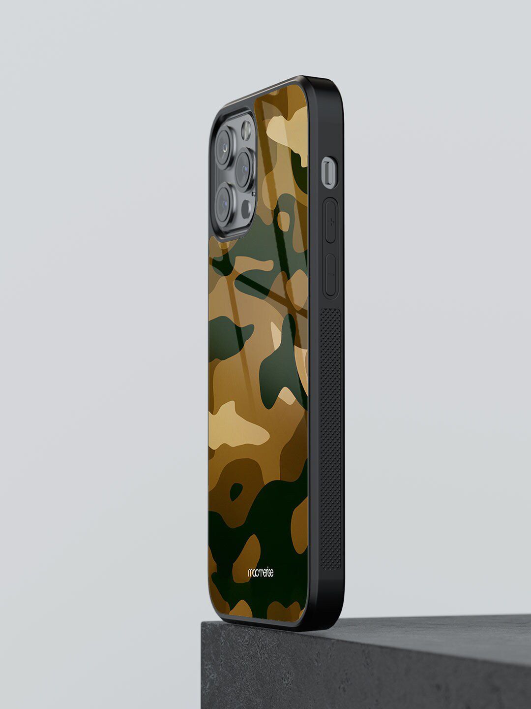 macmerise Green Printed Camo iPhone 12 Pro Field Drab Back Case Price in India