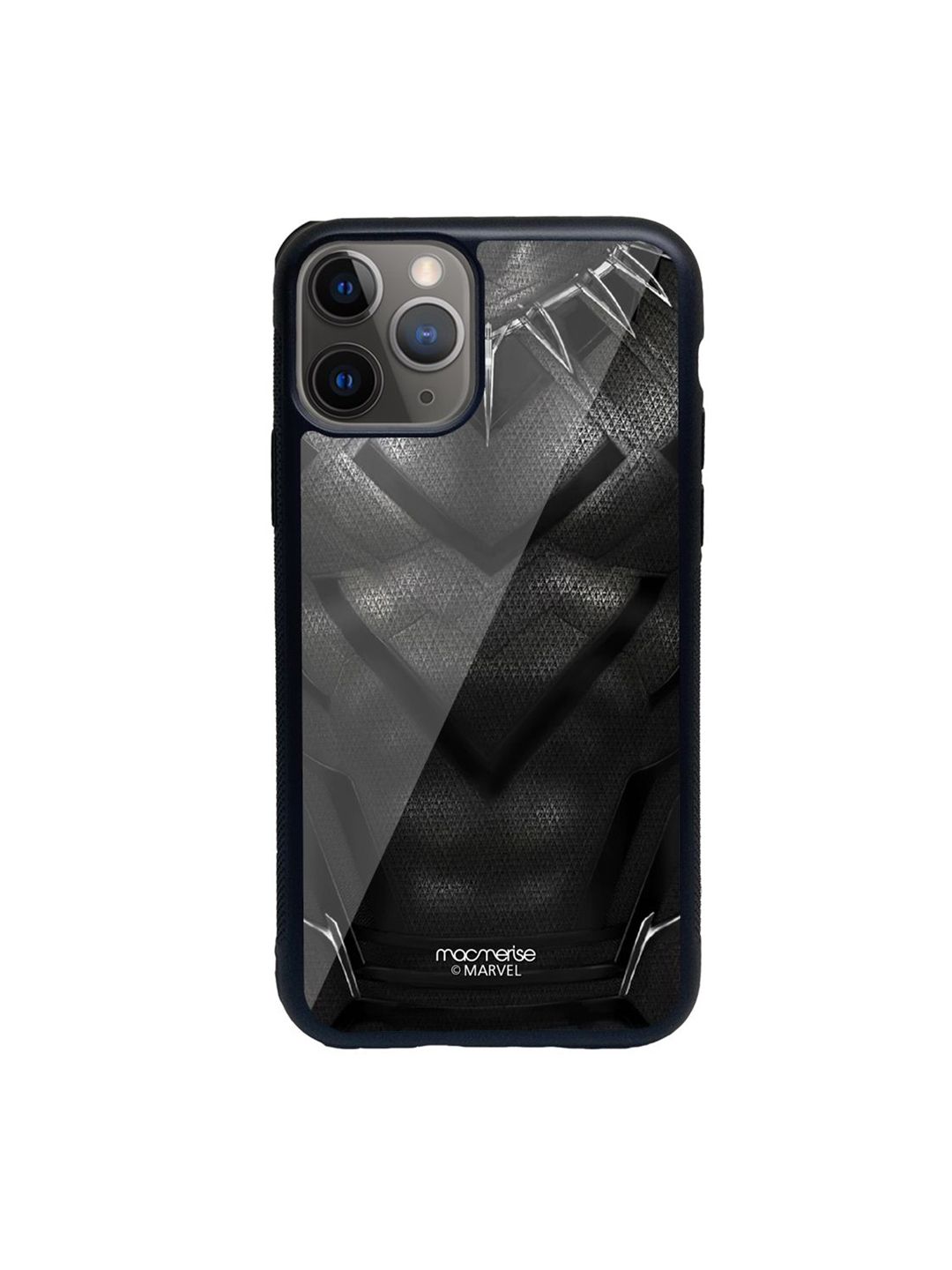 macmerise Black Printed Suit up Black Panther iPhone 11 Pro Back Case Price in India