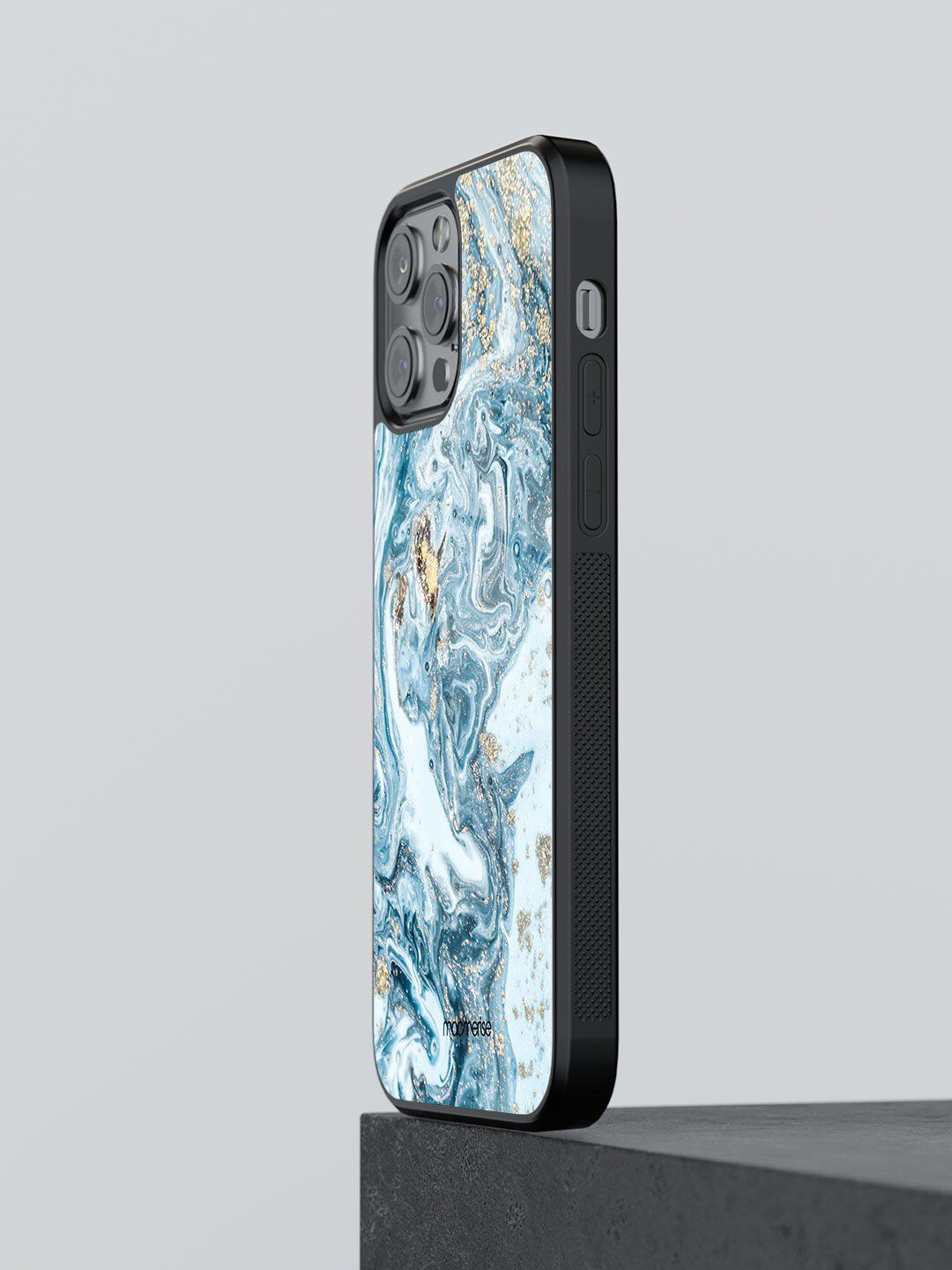 macmerise Blue Printed Marble Blue Macubus iPhone 12 Pro Back Case Price in India