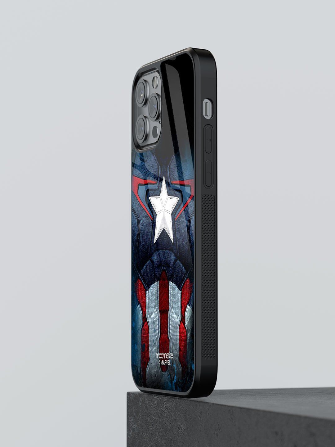 macmerise Blue Captain America Suit iPhone 13 Pro Max Mobile Phone Case Price in India