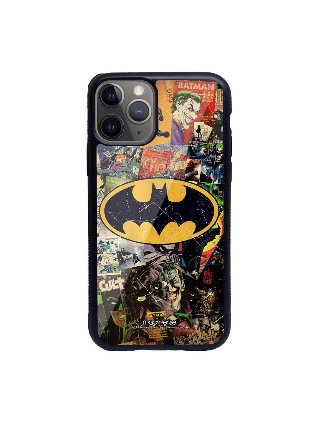 macmerise Black Printed Comic Bat iPhone 11 Pro Max Back Case Price in India