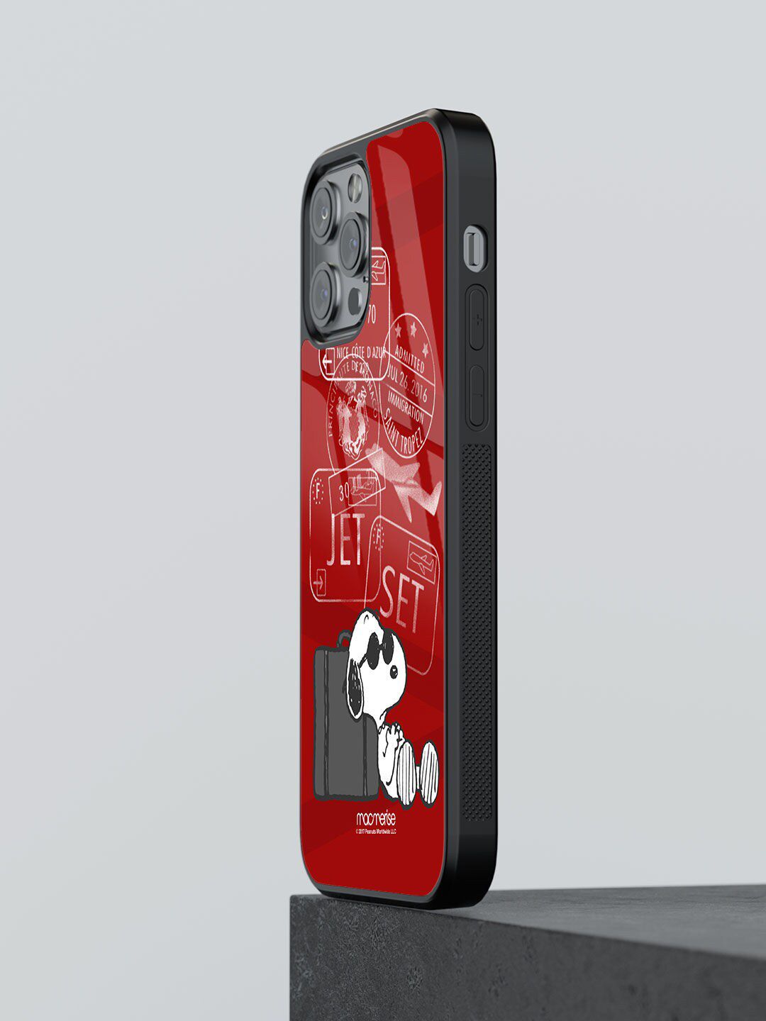 Macmerise Red & White Printed iPhone 12 Pro Glass Back Case Price in India