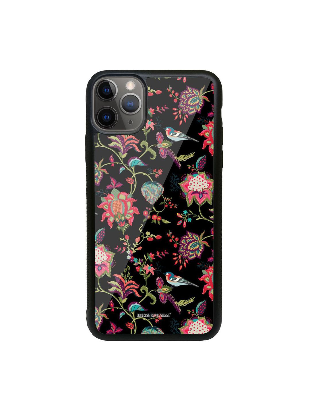 macmerise Black Printed Rubber iPhone 11 Pro Max Back Case Price in India