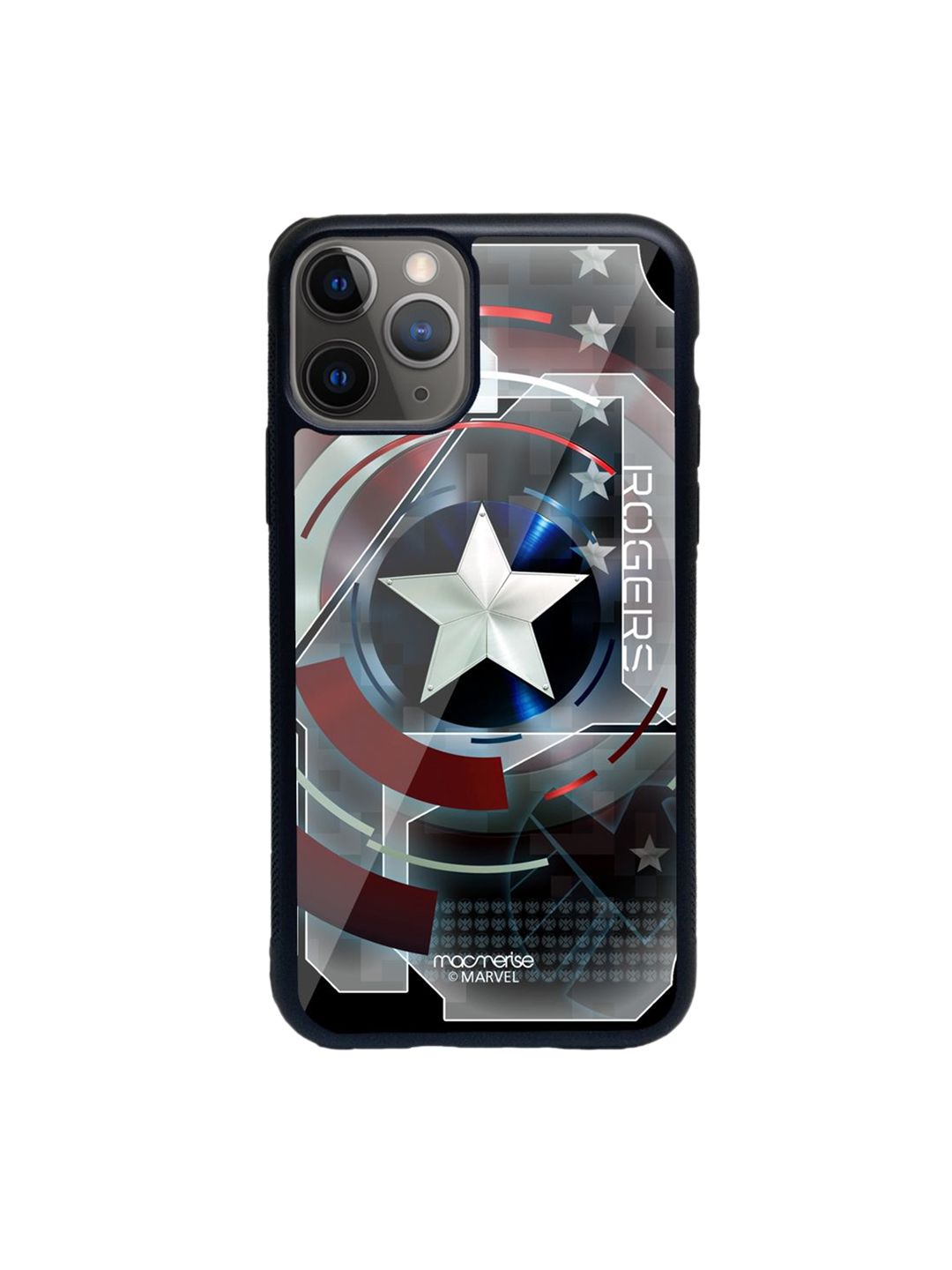 macmerise Blue & Red Captain America iPhone 11 Pro Max Mobile Back Case Price in India