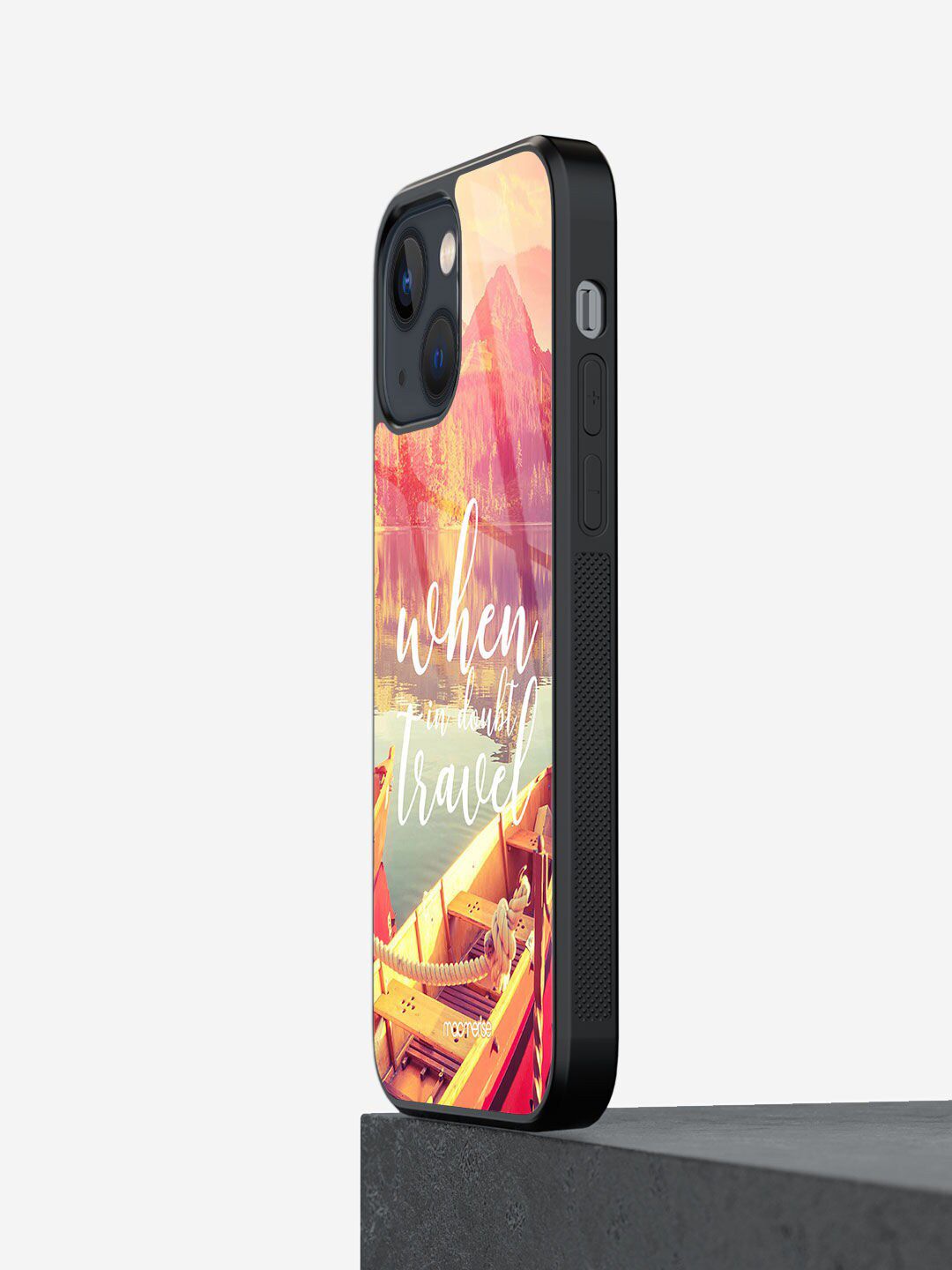 macmerise Orange Printed iPhone 13 Back Case Price in India