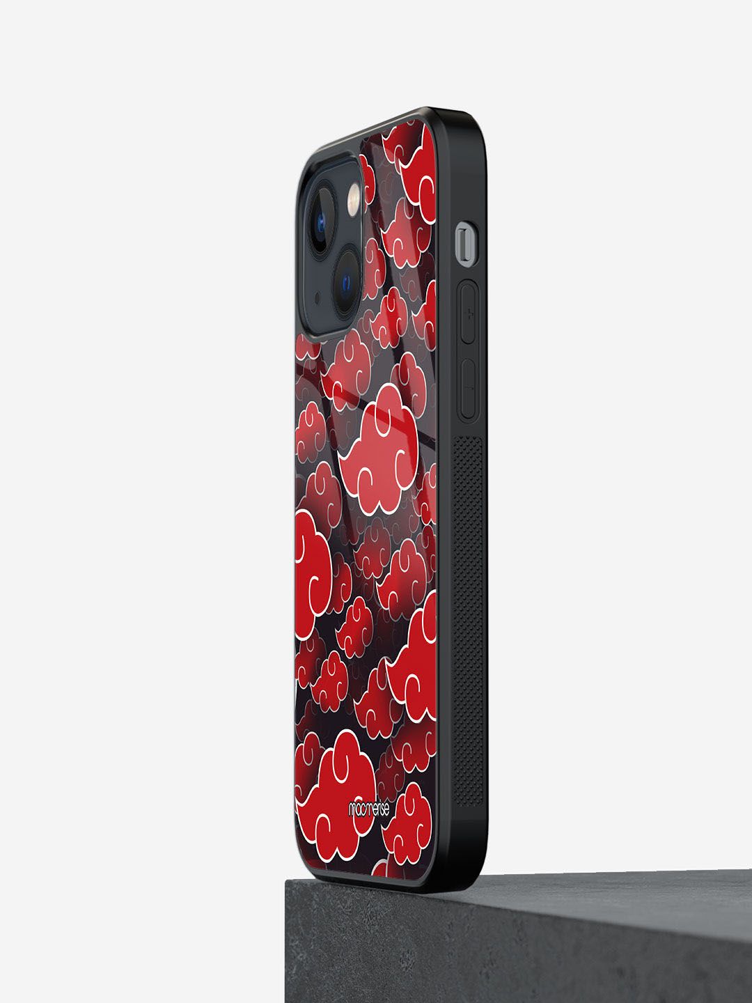 macmerise Black & Red Glass Akatsuki Clouds Printed iPhone 13 Phone Case Price in India