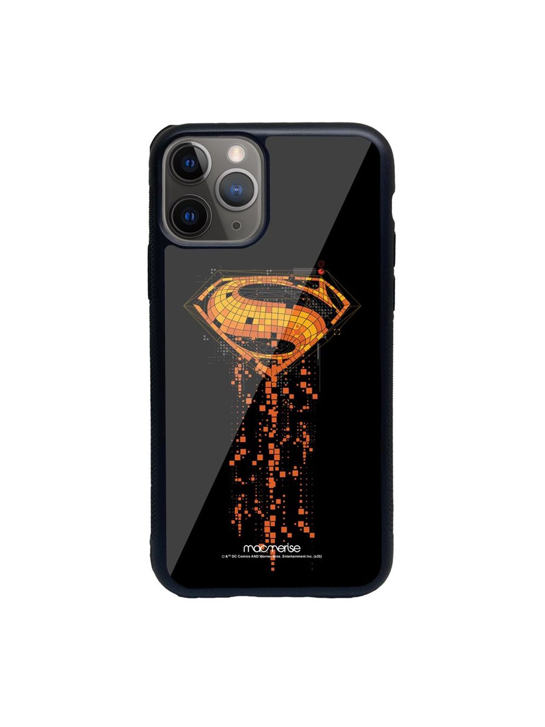 macmerise Adults Black Superman Mosaic iPhone 11 Pro Phone Back Case Price in India