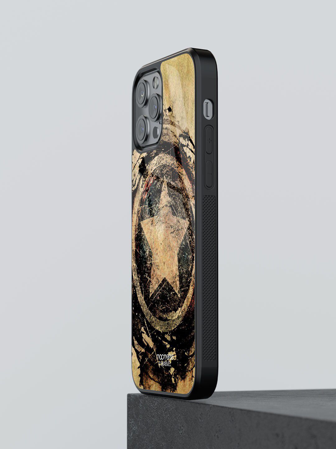 macmerise Brown & Black Symbolic Captain Shield iPhone 12 Pro Max Phone Back Case Price in India