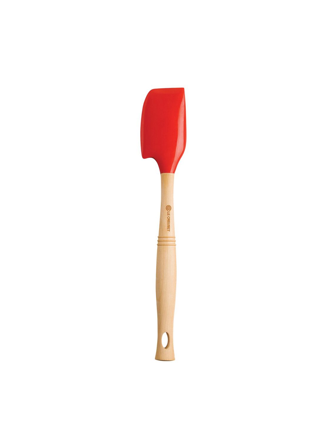 LE CREUSET Red & Brown Solid Spatula With Wooden Handle Price in India