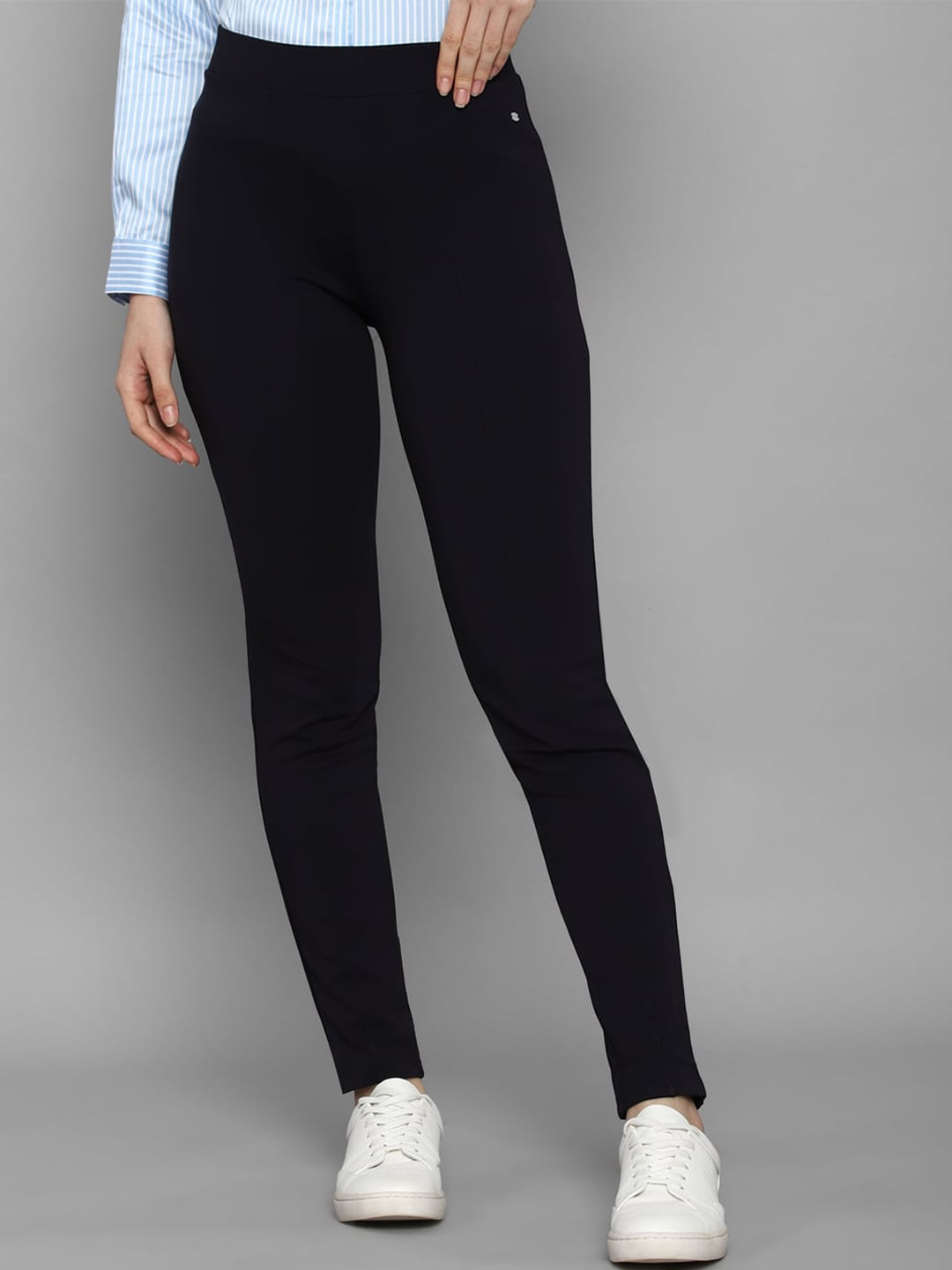 Allen Solly Woman Black Trousers Price in India