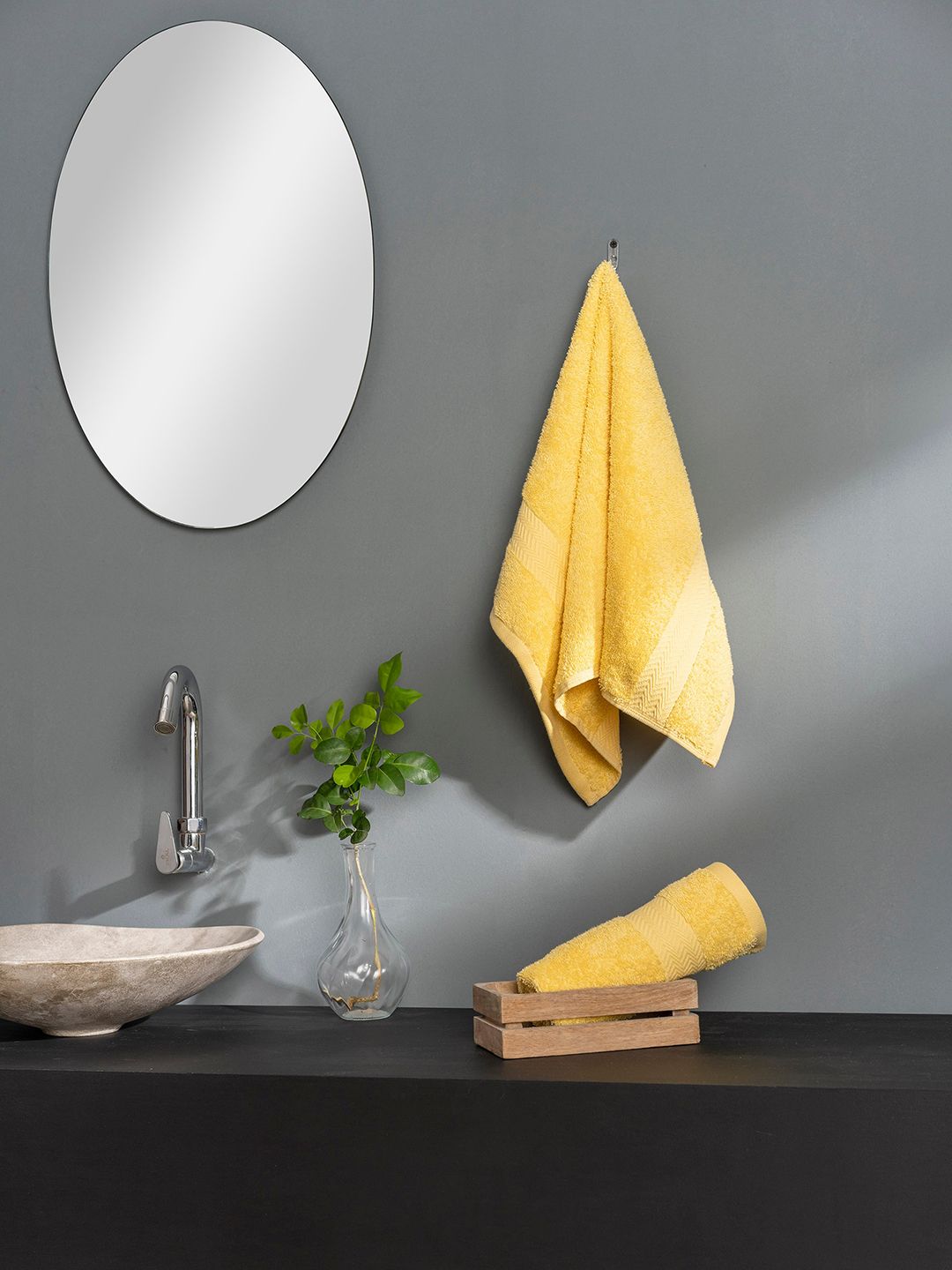 DDecor Unisex Set Of 2 Solid 500 GSM Cotton Hand Towels