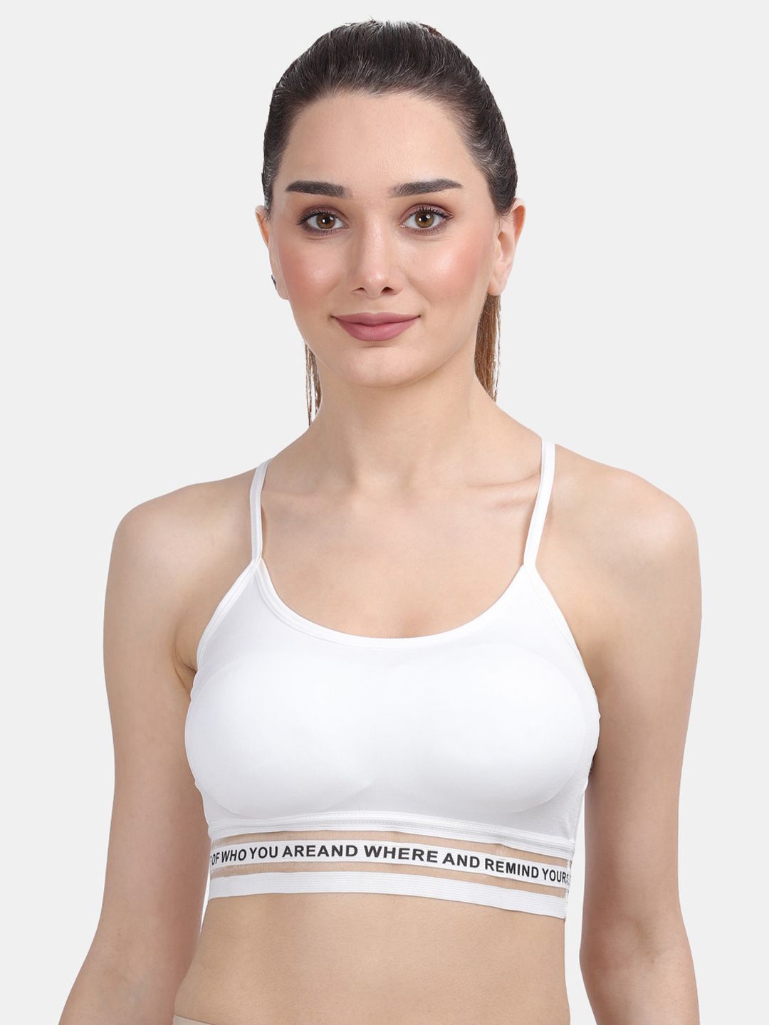 Amour Secret Women White Slip On Dry Fit Sports Bra Price in India