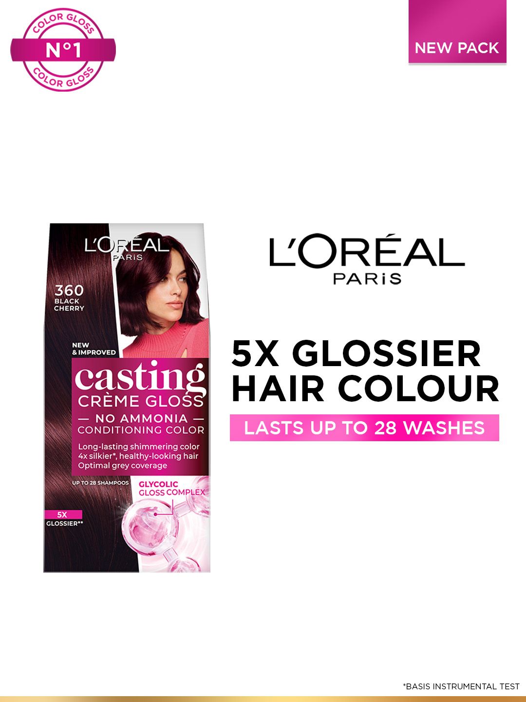 LOreal LOreal Paris Casting Creme Gloss Hair Color with Glycolic Gloss Complex - Black Cherry 360