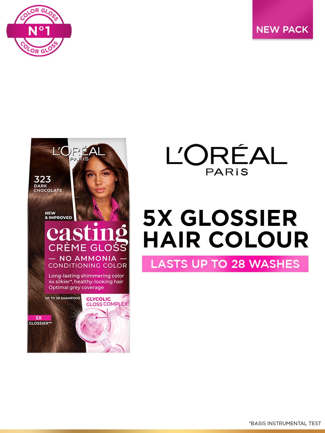 LOreal LOreal Casting Creme Gloss Hair Color with Glycolic Gloss Complex - Dark Chocolate 323