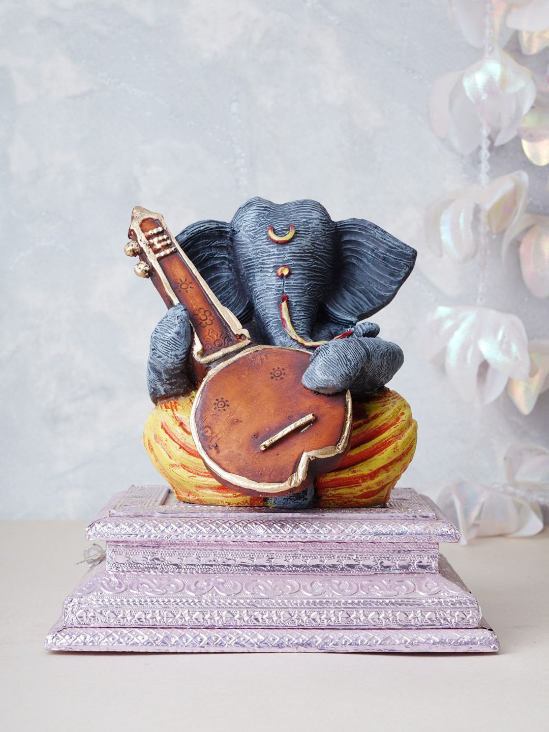 FASHIYANOO Grey Solid Ganesh Idol Showpieces Price in India