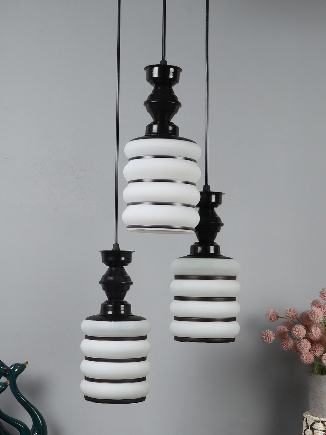 foziq Black Solid Ceiling Lamp Price in India