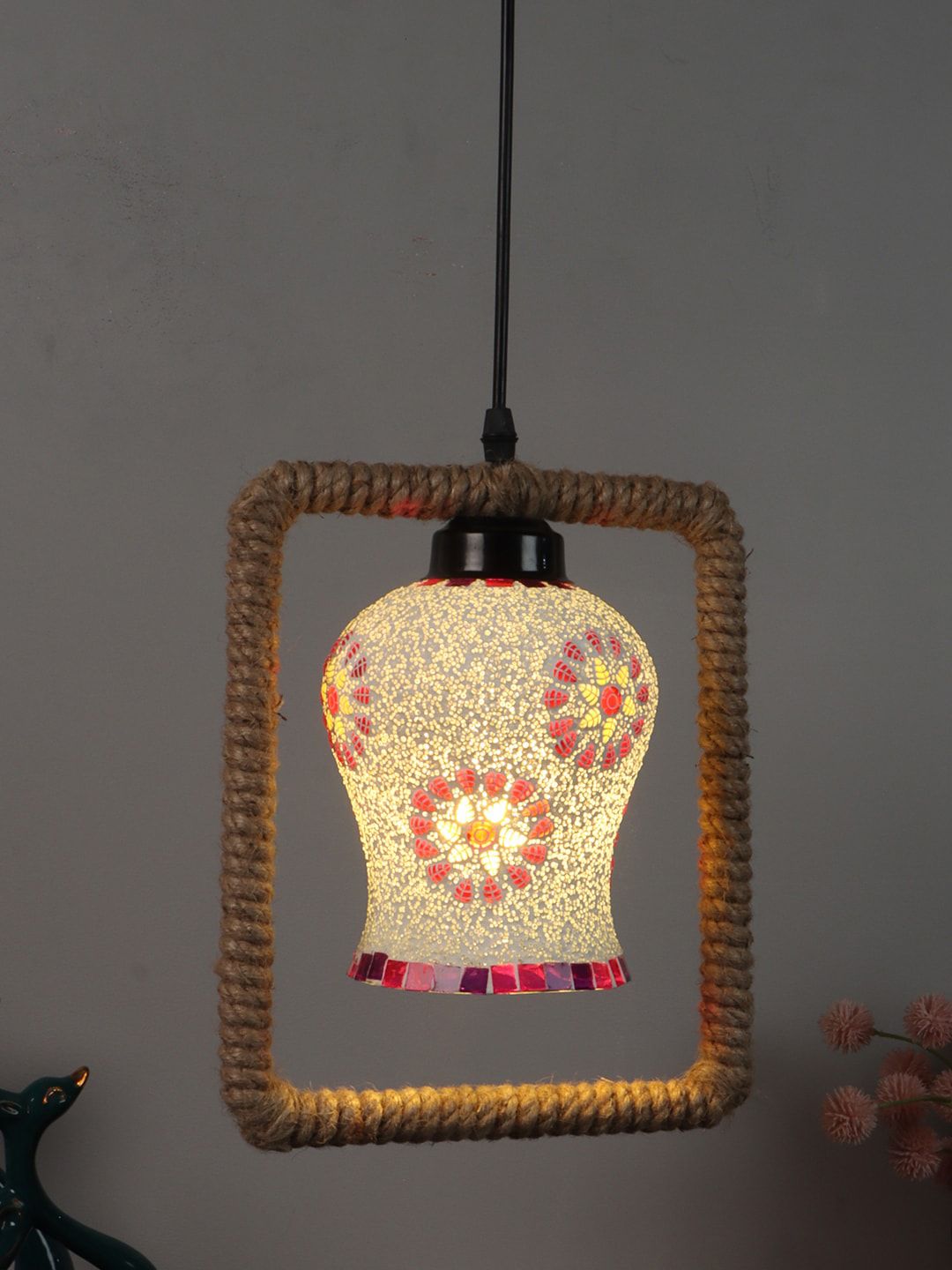 foziq White Textured Ceiling Lamps Price in India