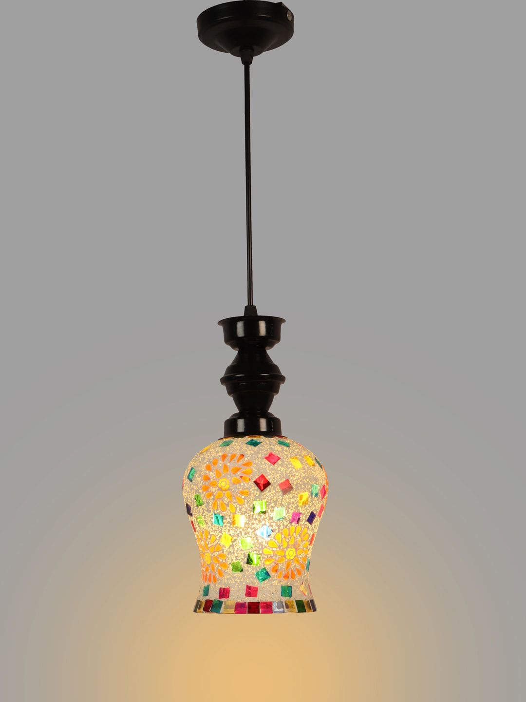 foziq Black & White Textured Ceiling Lamps Price in India