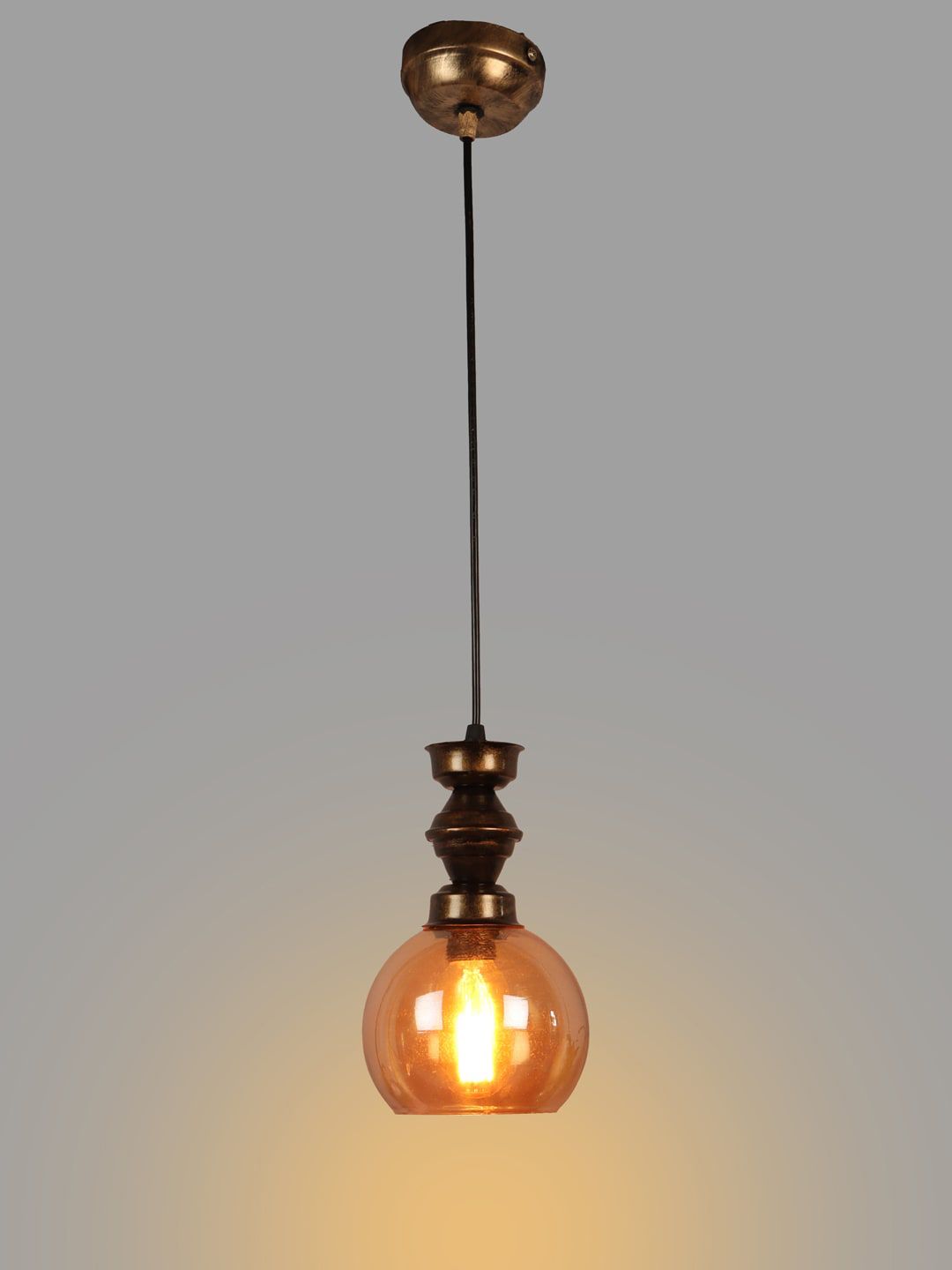 foziq Gold-Toned Solid Contemporary Ceiling Lamp Price in India