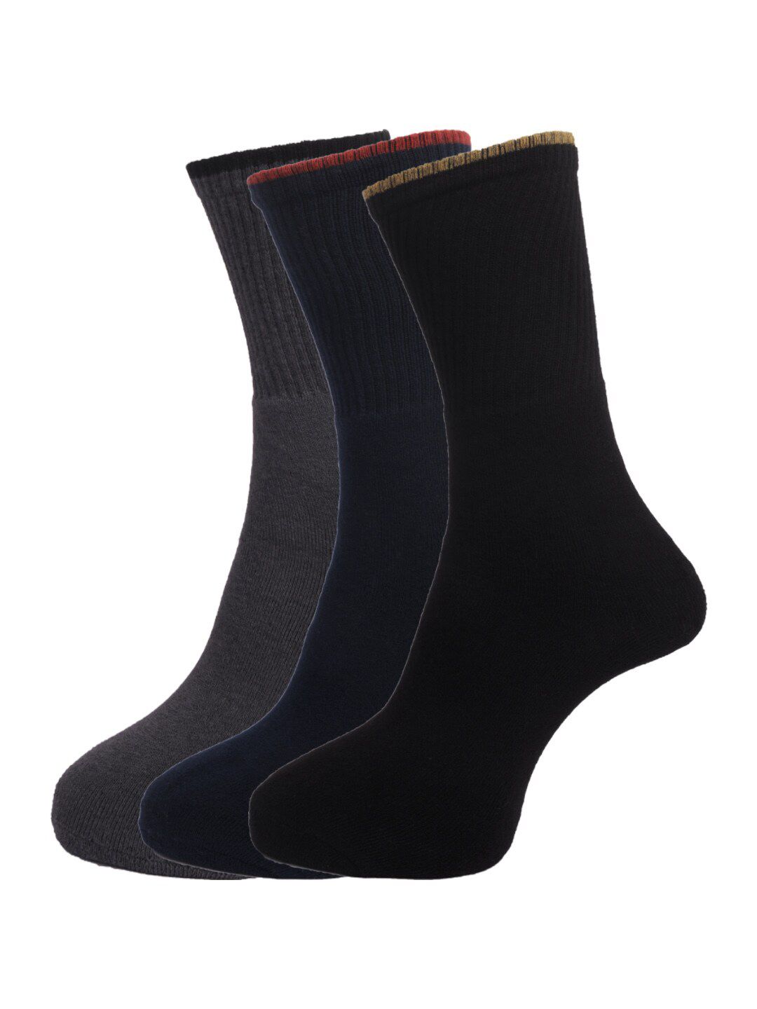 Dollar Socks Men Pack Of 3 Above Ankle Length Cotton Socks