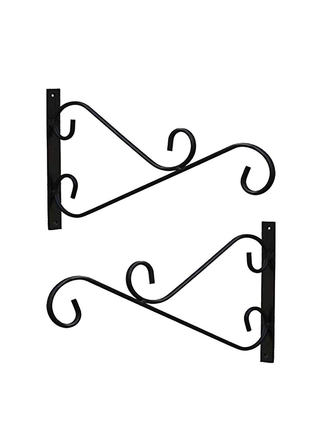 Sharpex Pack Of 2 Black Solid Plant Hanger Brackets Price in India