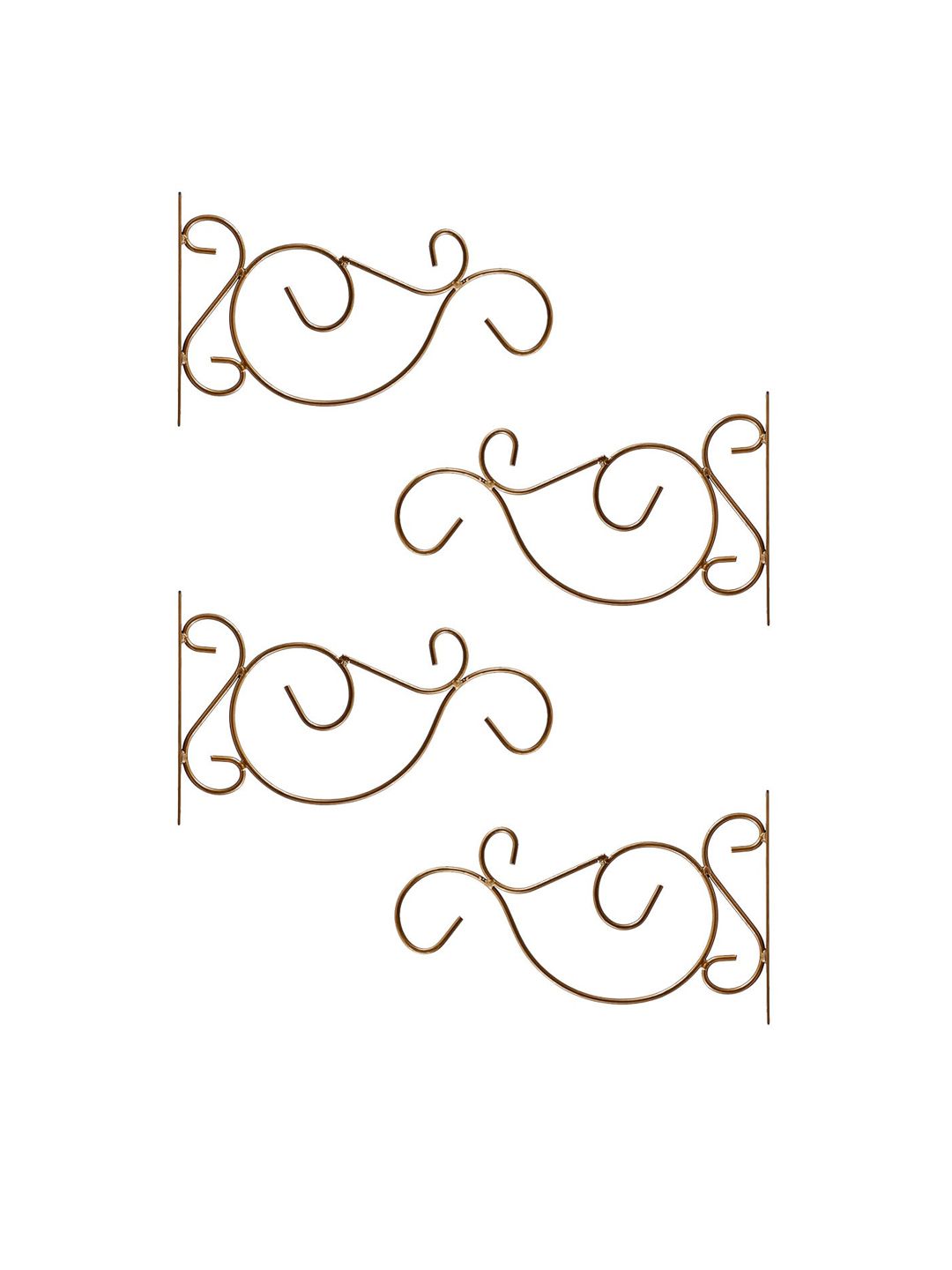 Sharpex Set Of 4 Gold-Toned Solid Plant Hanger Brackets Price in India