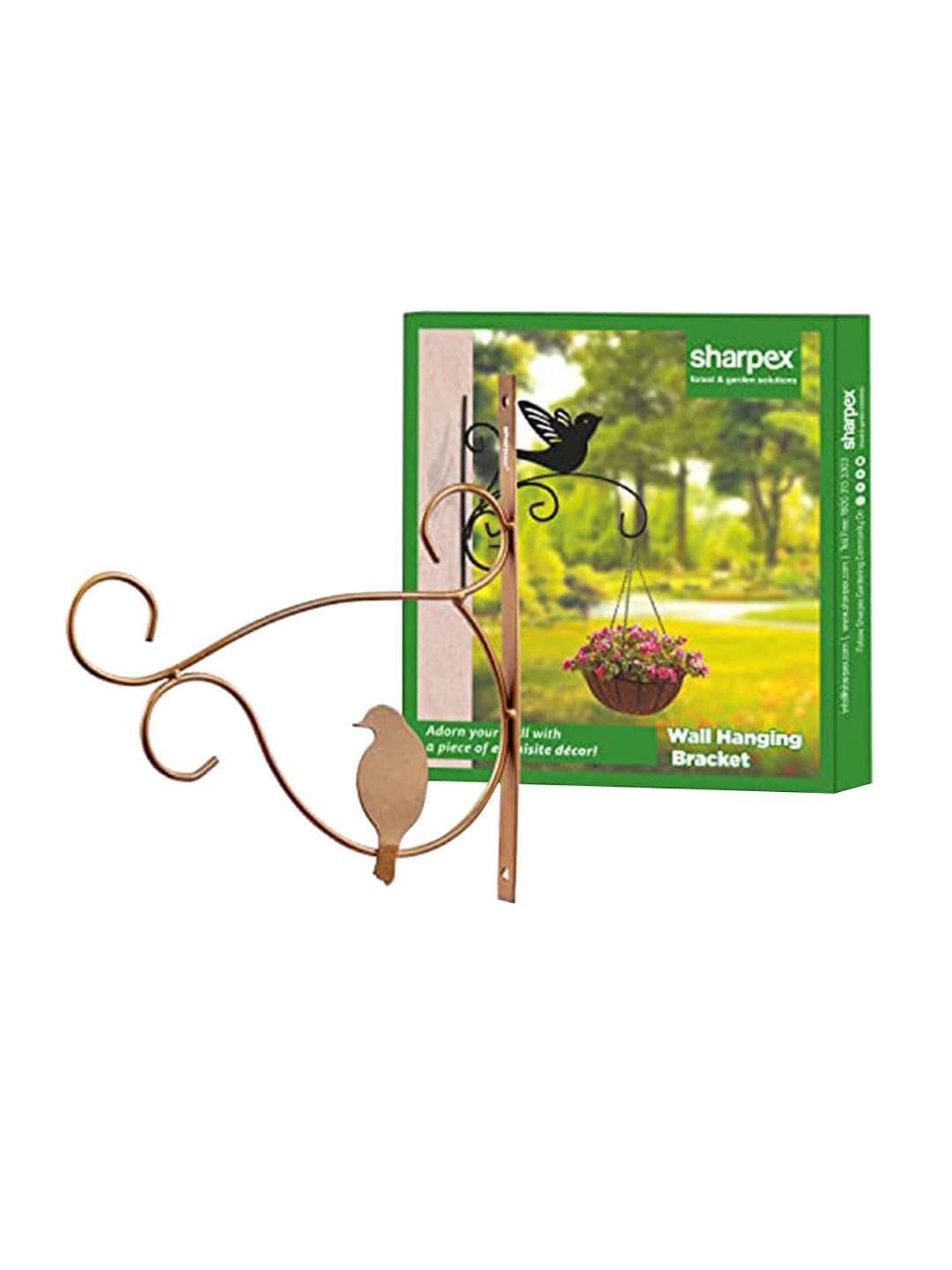 Sharpex Set Of 2 Gold-Toned Solid Plant Hanger Brackets Price in India