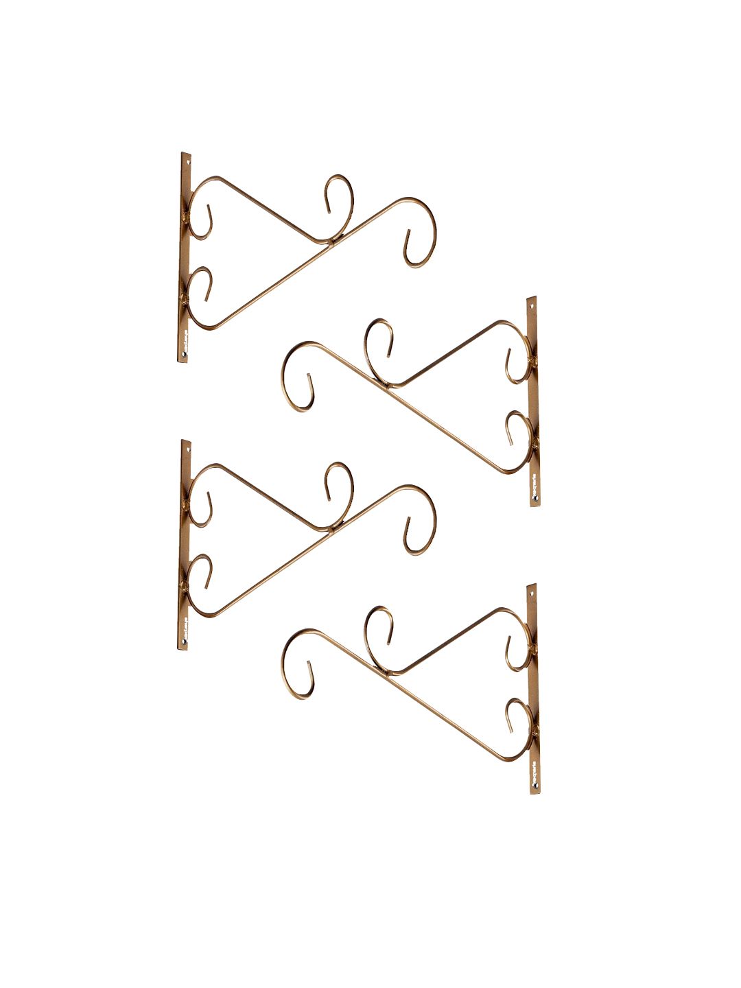 Sharpex Set of 4 Gold-Toned Solid Metal Plant Hanger Brackets Price in India