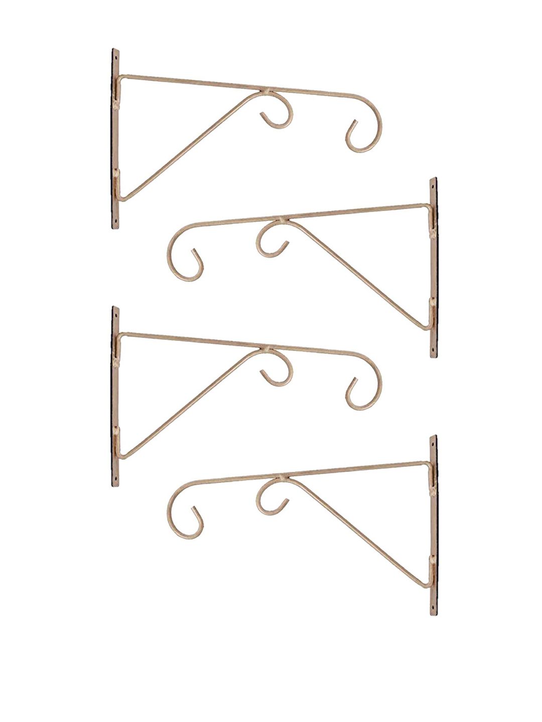 Sharpex Set Of 4 Gold-Toned Solid Plant Hanger Brackets Price in India