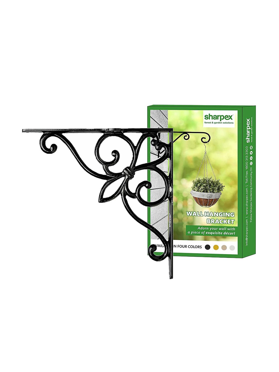 Sharpex Set Of 4 Black Solid Plant Hanger Brackets Price in India