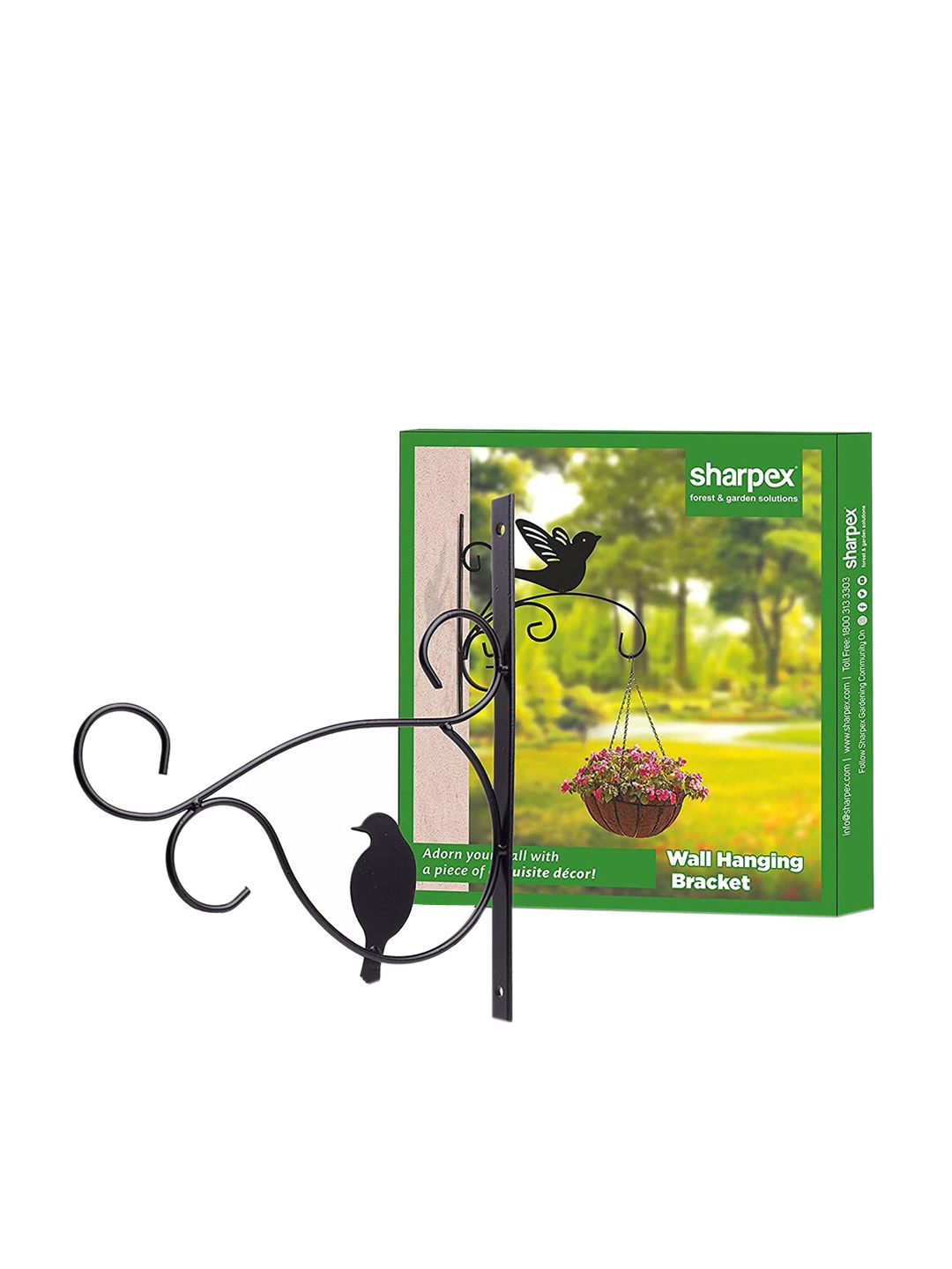 Sharpex Set Of 2 Black Plant Hanger Brackets Price in India